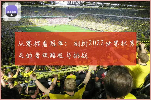 从赛程看冠军：剖析2022世界杯男足的晋级路径与挑战
