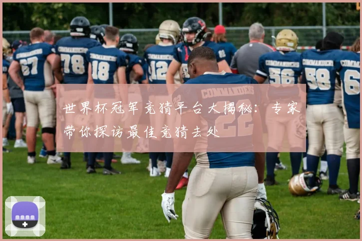 世界杯冠军竞猜平台大揭秘:专家带你探访最佳竞猜去处